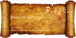 Penczu Írisz névjegykártya